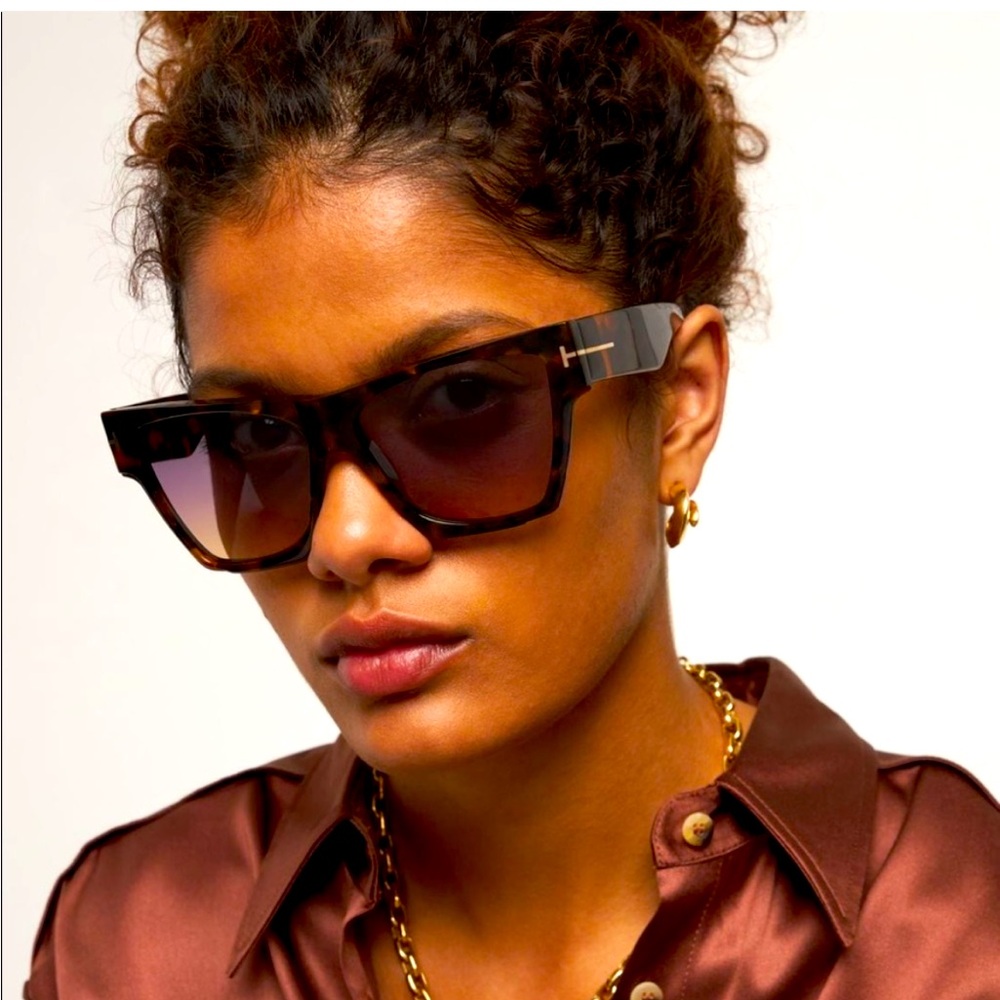 TOM FORD GEOMETRIC SUNGLASSES TF942 DOVE 52K DARK HAVANA 59MM FT0942